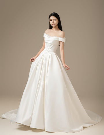 Behind the Craft: Manufacturing Minimalist Mikado Satin Wedding Dresses