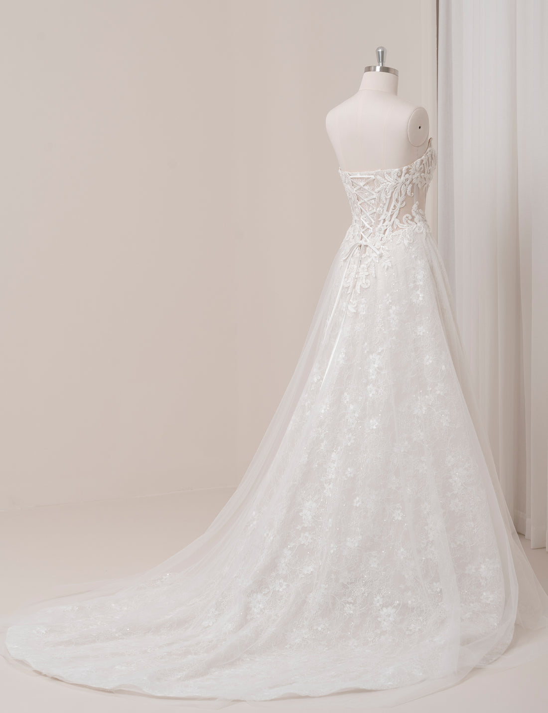 SS27 Romantic Floral Lace Wedding Dress | Wholesale Bridal