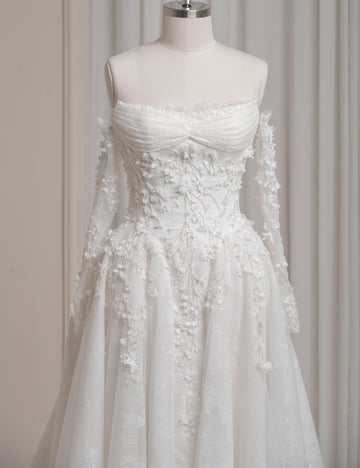 SS27 Modern Off-Shoulder Wedding Gown | Bridal Wholesale