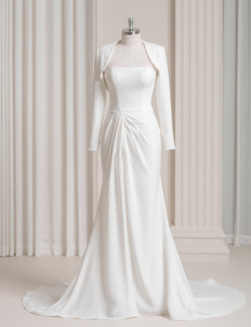 SS27 Luxury Satin A Line Bridal Gown Manufacturer