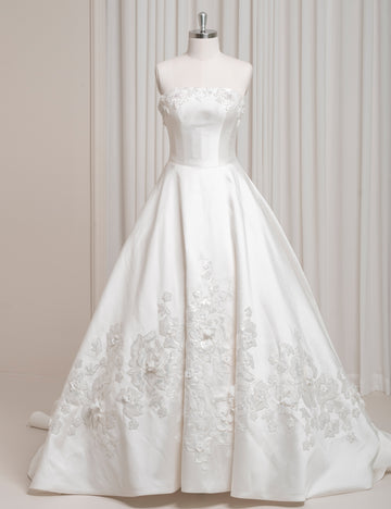 SS27 Luxury Beaded Wedding Dress Manufacturer