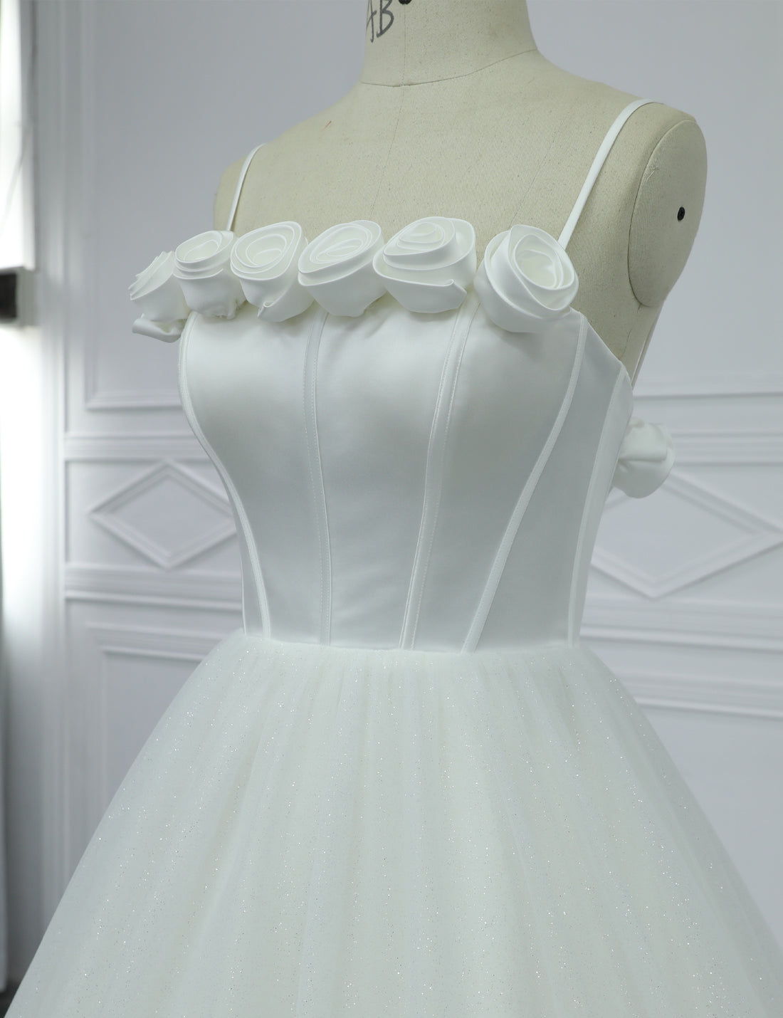 3D Flower Applique Wedding Dress Luxury Collection