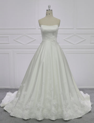 Modern A-Line Satin Bridal Gown Manufacturer