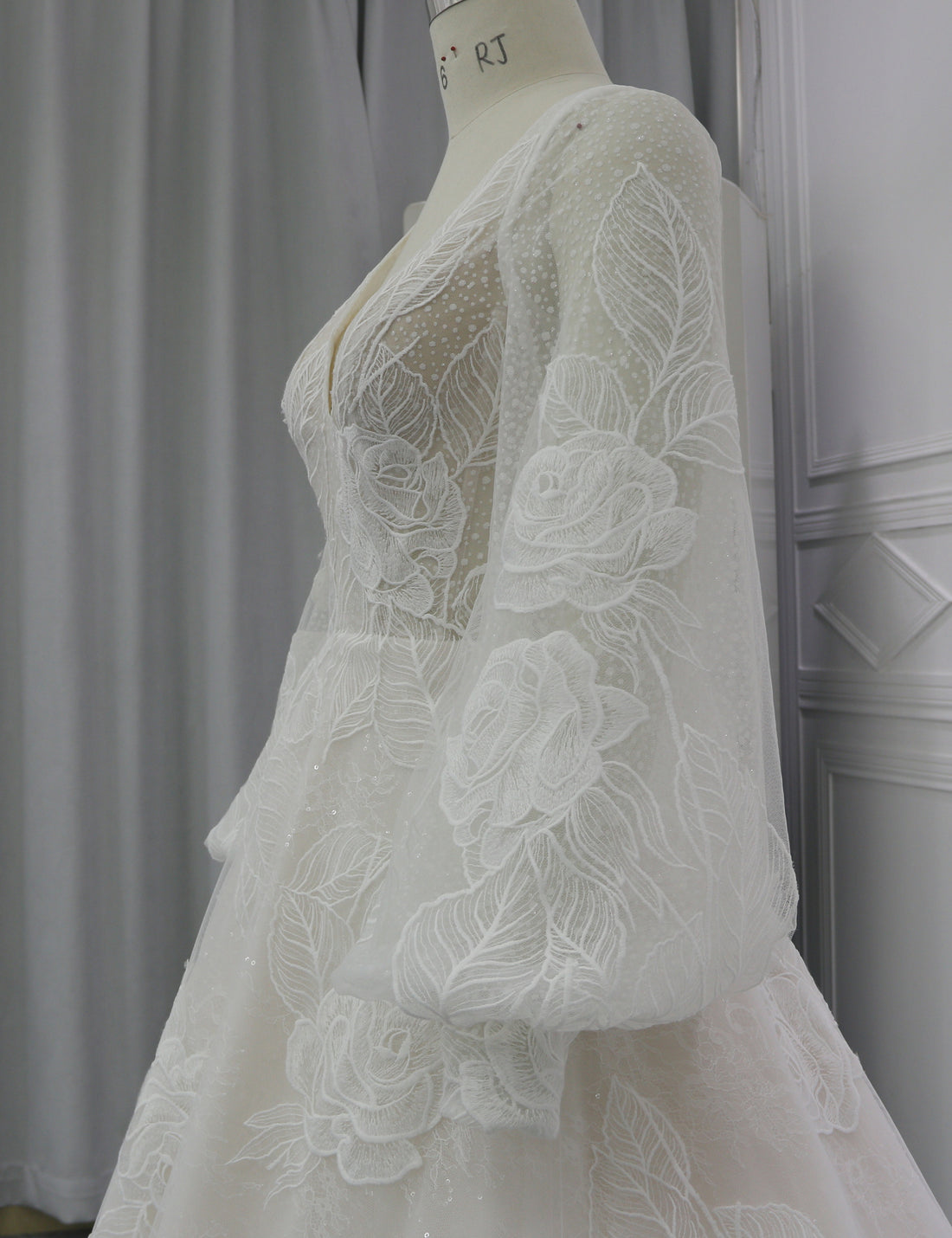 Premium A-Line Wedding Dress with Long Sleeves