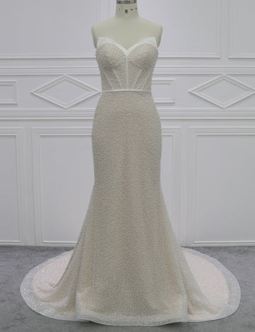 Elegant Chapel Train Mermaid Bridal Dress