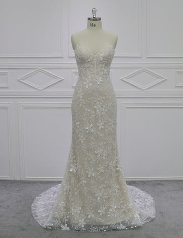 Factory Direct Mermaid Wedding Dress with Train