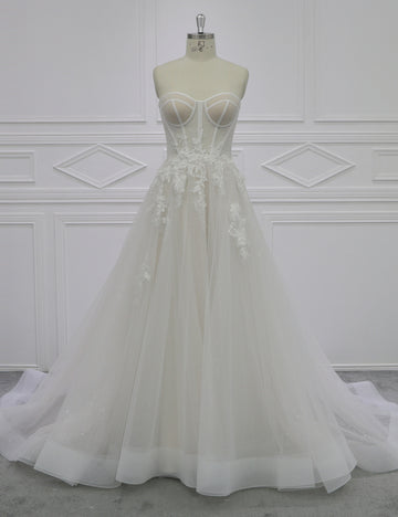Luxury Bridal Gown with Classic A-Line Silhouette