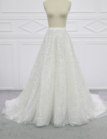 Modern Bridal Gown with Detachable Train