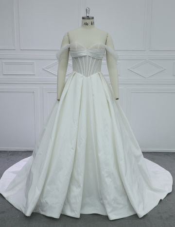 Handmade Floral Ball Gown Wedding Dress