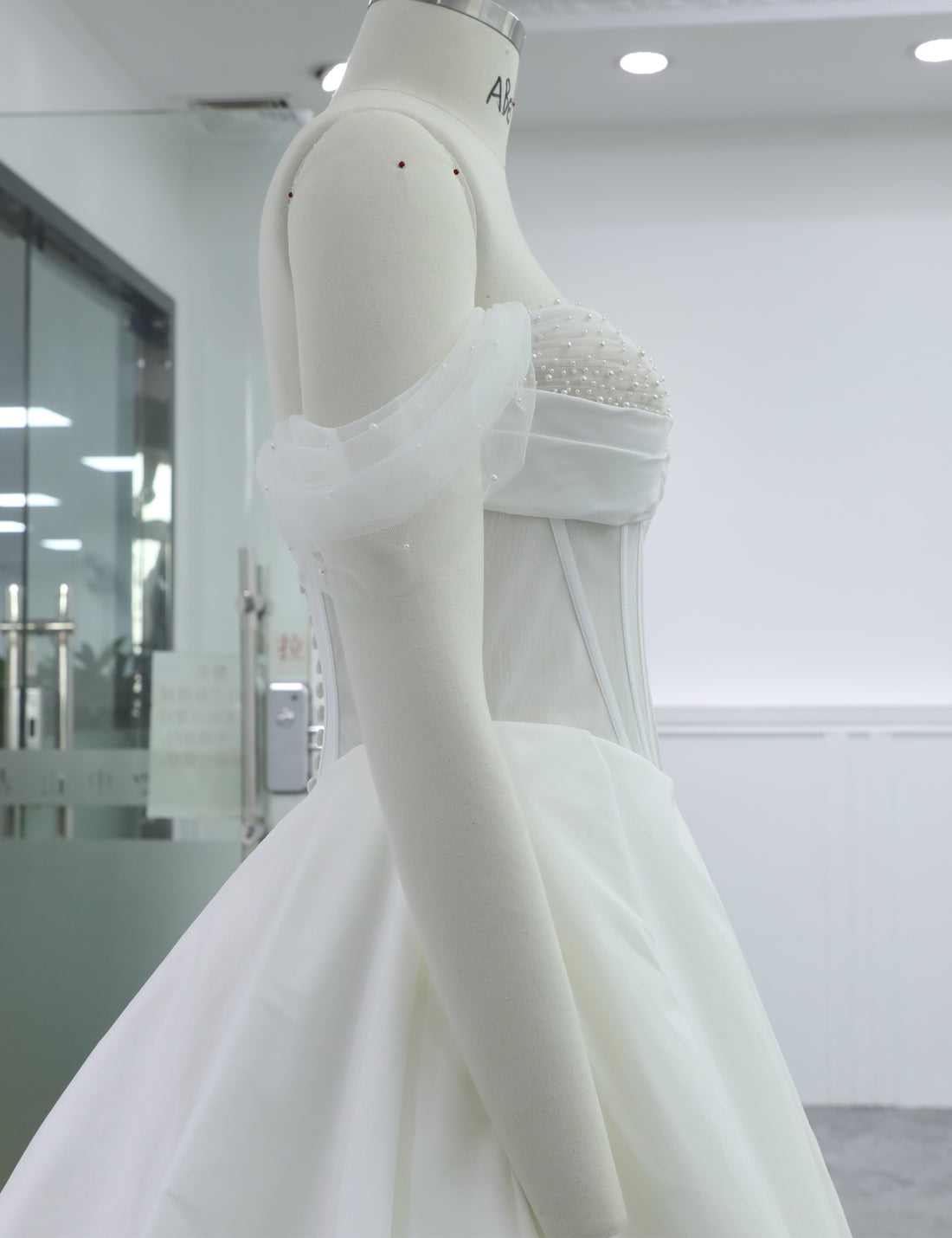 Handmade Floral Ball Gown Wedding Dress