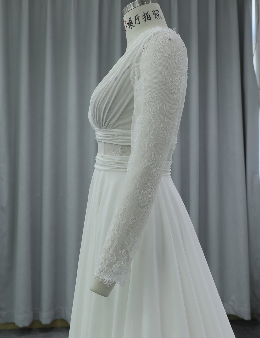 Long Sleeve Minimalist Wedding Dress for Boutiques