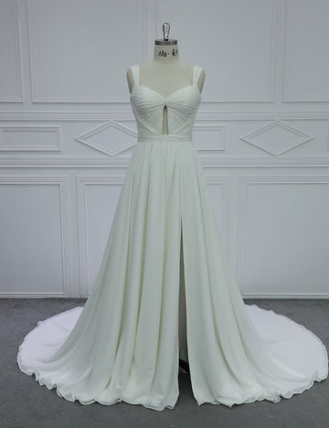 Elegant Draped Satin Wedding Gown Supplier