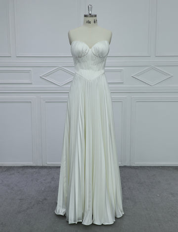 Romantic Minimal Satin Wedding Dress Supplier