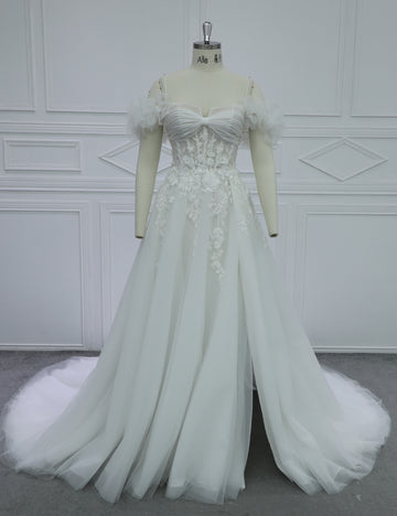 Luxury Off Shoulder Satin Wedding Gown Factory