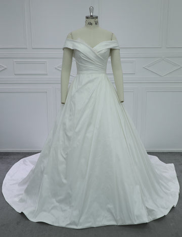 Elegant Satin A-Line Wedding Dress Wholesale
