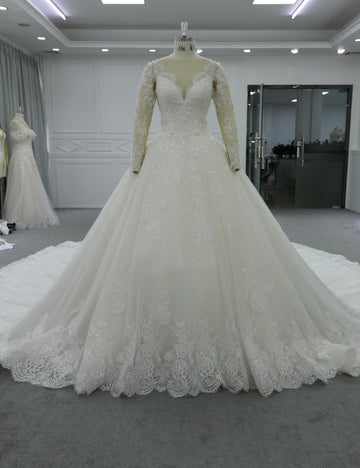Premium 3 Meter Train Bridal Gown Supplier