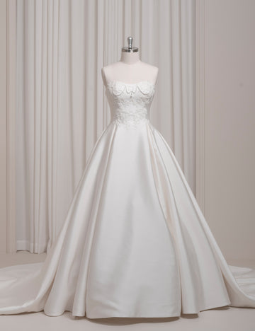 SS27 Custom Satin Mermaid Wedding Dress Wholesale