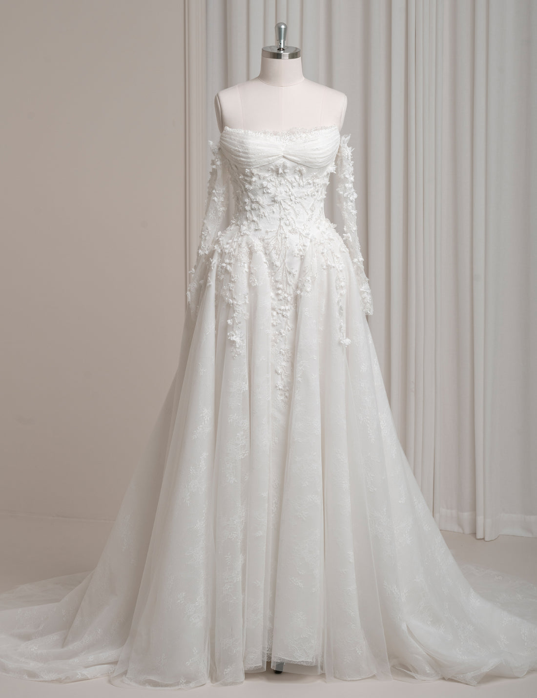 SS27 Modern Off-Shoulder Wedding Gown | Bridal Wholesale