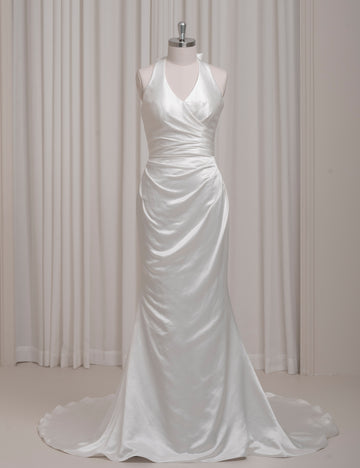 SS27 Deep V Neck Mermaid Wedding Dress Wholesale