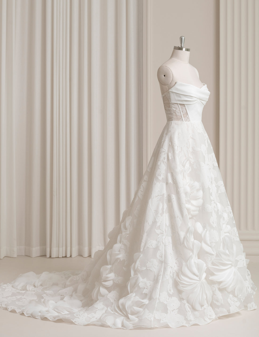 SS27 Floral Embroidered Bridal Gown Factory